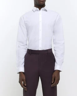 White slim fit multipack of 3 smart shirts