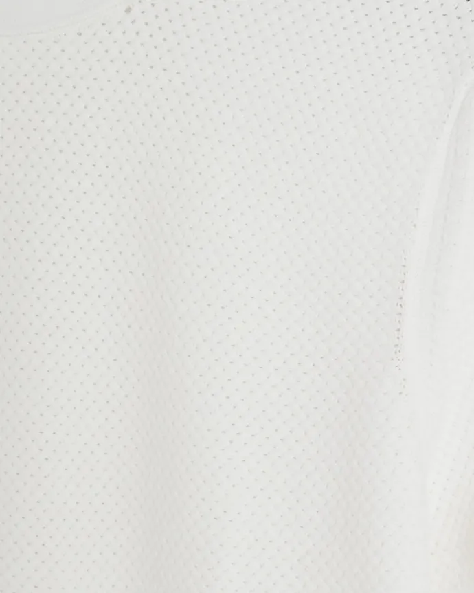 White slim fit textured knit t-shirt
