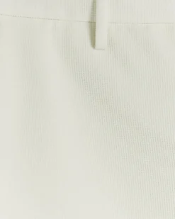 White slim fit waffle shorts