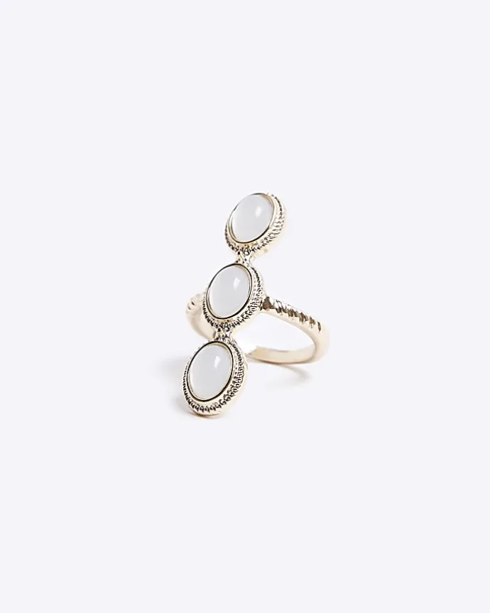 White Stone Ring