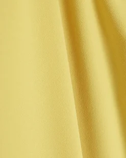 Yellow pleated wide leg trousers