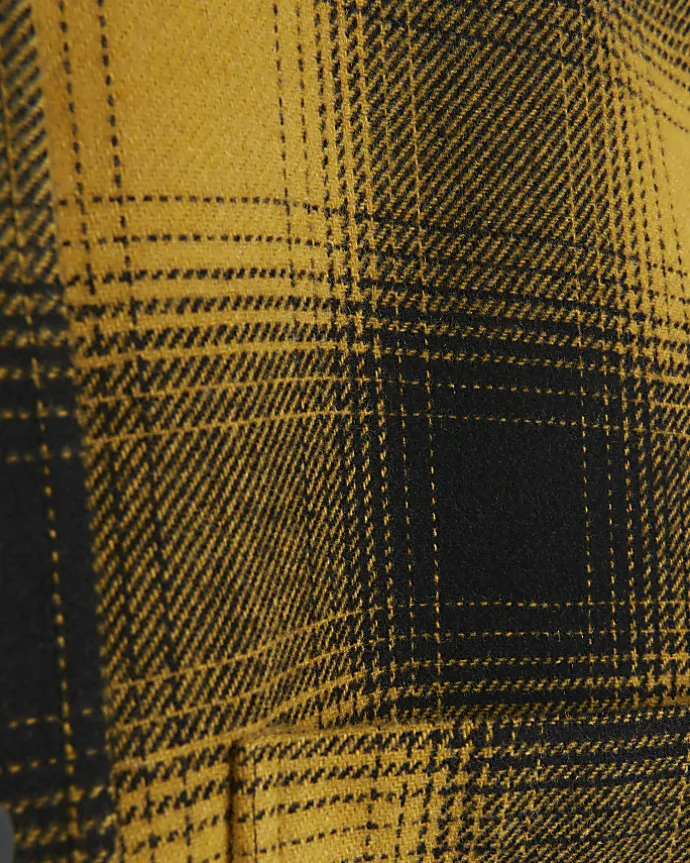 Yellow regular fit check shirt