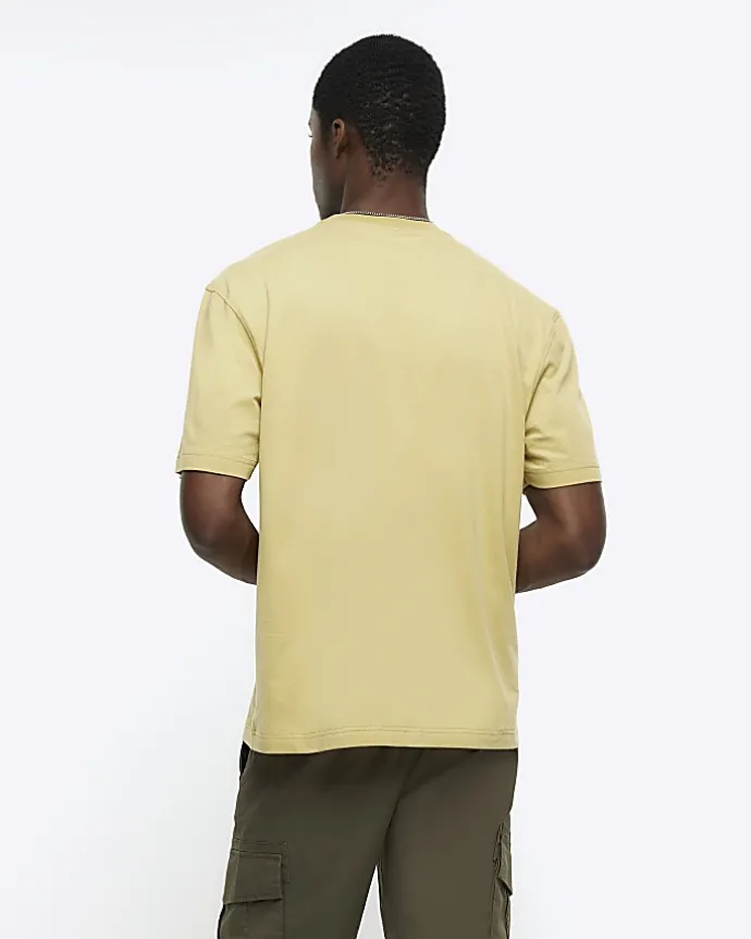 Yellow regular fit t-shirt