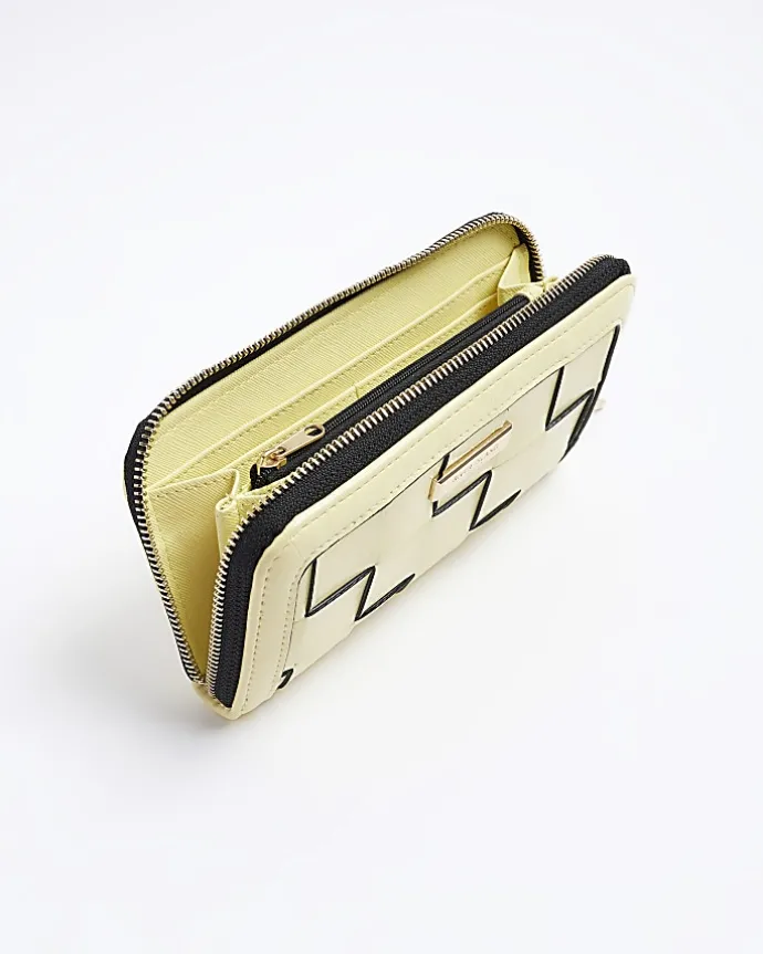 Yellow woven purse
