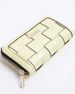 Yellow woven purse